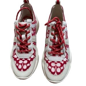 COACH Tennis Walking Casual Dress Up Outdoor Shoes Hyacinth Pink Laced Size 6.5B